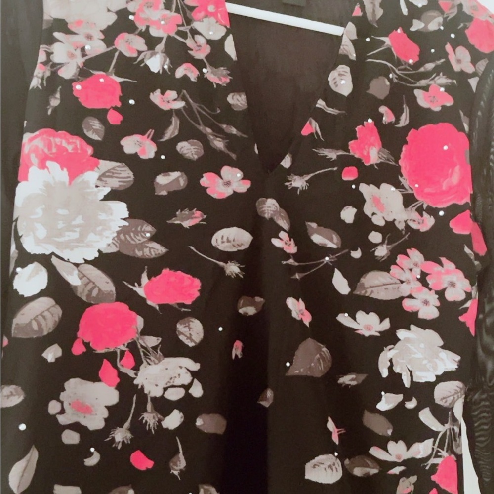 INC Printed and Embellished Top - Picture 2 of 4